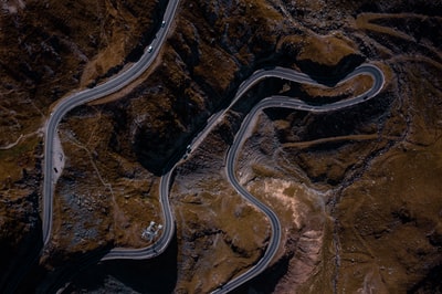 曲折道路航拍